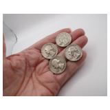 4 Silver Quarters - 2 = 1950 & 2 = 1950D