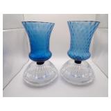 Set of Vintage Candle Holders =6&1/2' tall overall