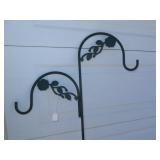NO SHIPPING - 2 Iron Shepherd Plant Hooks 72&1/2'