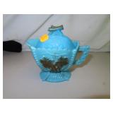 Antique Slag Glass Cream Pitcher 5"