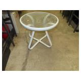 NO SHIPPING - Glass Top Patio Table =20" x 17&3/4"
