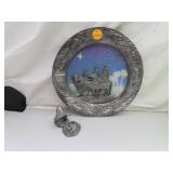 Vintage Michael Ricker Pewter Pieces 8" -Christmas