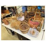 NO SHIPPING - 32 Wicker Baskets - Clothes Basket &