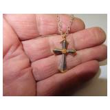 Signed Napier Cross Necklace