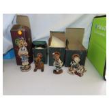 5 Boyd's Bear Figurines with Boxes - Tallest =