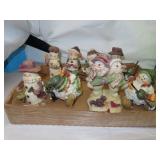 8 Snowman Figurines - Tallest = 5&1/2'