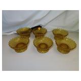 6 Vintage Button & Daisy Bowls - 4&3/4" x 2&3/8"