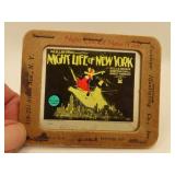 Antique Magic Lantern Slide=Night Life of New York