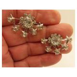 NICE Vintage Rhinestone Screwback Earrings