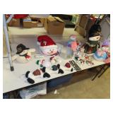 NO SHIPPING - Group of Snowmen - 1 is Electric