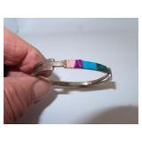 24.81 grams 925 Silver Bracelet with Broken Stone