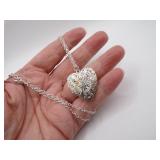 Ornate Heart Locket Necklace