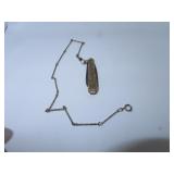 NICE Vintage Watch Fob Chain with Knife Fob