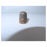 Antique Ornate Gold & Sterling Silver Thimble Sz 7