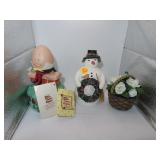 Musical Humpty Dumpty - Snowman- Flower Basket