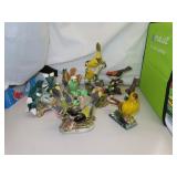 9 Vintage Ceramic Bird Figurines - Tallest = 9'