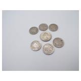 1963 Silver Quarter & 6 Buffalo Nickels