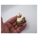 Vintage Kitty Cat Brooch Pin