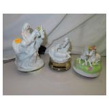 3 Vintage Musical Unicorns - Tallest = 7&1/2"