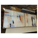 NO SHIPPING - 2 Abstract Prints - 30" x 24" each