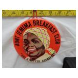 Vintage Aunt Jemima Breakfast Club Wall Hanging 6"
