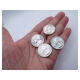 4 - 1964D Silver Quarters