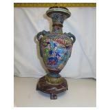 Vintage Japan Lamp Base with Marble Bottom = 14'