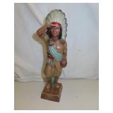 Vintage 1976 Ceramic Indian Statue = 12'