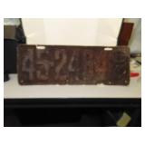 Antique 1932 NEB License Plate 45-2464 "Rusty"