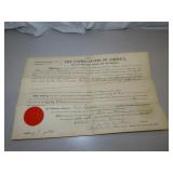 1888 Land Contract Signed Grover Cleveland
