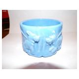 Vintage Blue Slag Glass Scotty Dog Trinket Dish