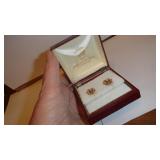 Beautiful 10K Gold Earrings Jackets with 14K Gold