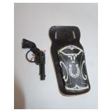 Vintage Miniature Holster & Plastic Pistol - Made