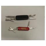 2 Multi Tool Pocket Knives (1 = Golden Corral)