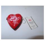 Hallmark Heart Trinket Box = 3" x 2&1/2"