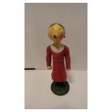 Vintage Cast Iron 'Olive Oyl' Bank = 6'