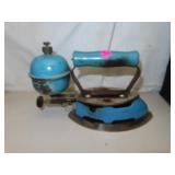 Vintage Coleman Instant Lite Gas Iron = 8&1/4" x