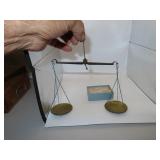 Antique Gold Balance Scale with Spoons for Gold