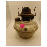 Antique Bradley Hubbard Oil Lamp with Star Etched