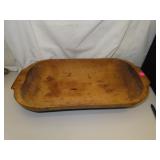 Antique Wooden Dough Bowl = 19" x 10&3/4" x 3&1/4"