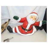 Hard Plastic Santa = 19&1/2" x 10&1/2"
