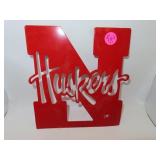 Metal Nebraska Huskers Sign = 7" x 6&3/8"