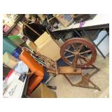 NO SHIPPING - Antique Spinning Wheel - Turns with