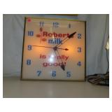 "Roberts Milk Is Really Good" Vintage Pam Clock