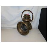 Antique Model T or Buggy Brass Lamp with Red