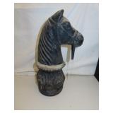 Antique Cast Iron Horse Hitch Post Topper =