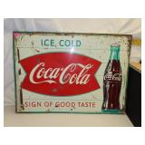 Vintage Ice Cold Coca Cola Sign of Good Taste