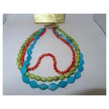 Premier Designs - Coral - Turquoise & Lime Green