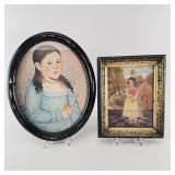 Two Antique Frames (Oval & Rectangle) with New