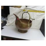 Antique Copper Fire Place Bucket = 17&1/2' x